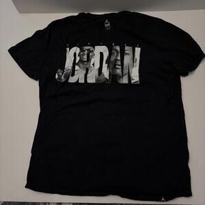 Michael Jordan Extra Large Graphic Face In Logo Black T-Shirt